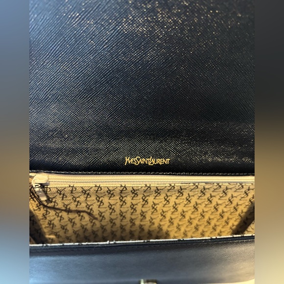 Yves Saint Laurent Black and Gold Clutch - Picture 4 of 9